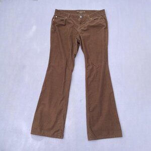 Ann Taylor Denim Brown Tan Corduroy Mid-rise Bootcut Pants Size 10P Fall Autumn